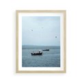 Plakat w ramie 40x50 - Rybacki Urok - morze, kutry rybackie - rama drewno