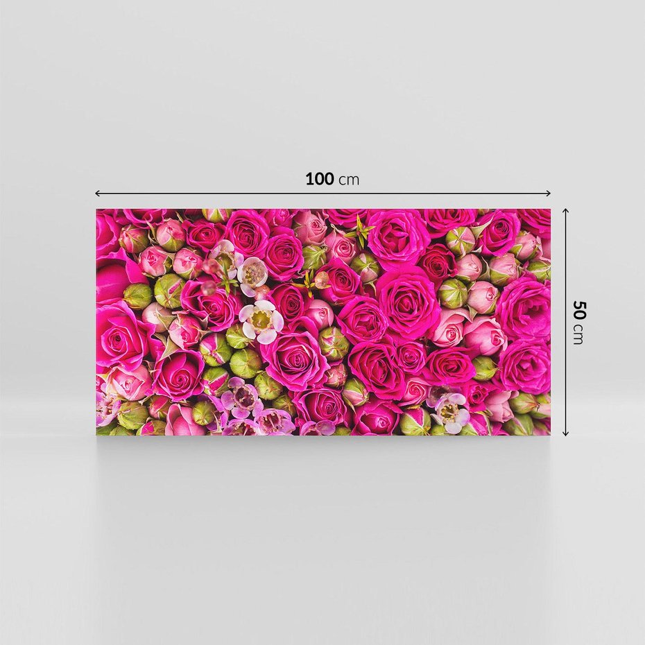 Obraz na płótnie 100x50 - Kwiatowa symfonia róż - róże, kwiaty