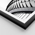 Plakat w ramie 40x50 - Dynamiczne Kształty - architektura, obłe kształty - rama czarna