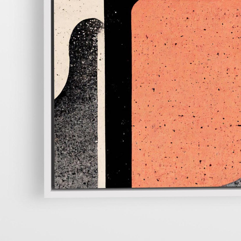 Obraz w ramie 50x50 - Loftowa Harmonia - abstrakcja, styl loftowy - rama biała