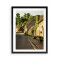 Plakat w ramie 50x70 - Magiczna podróż w głąb miasta - uliczka, perspektywa - rama czarna