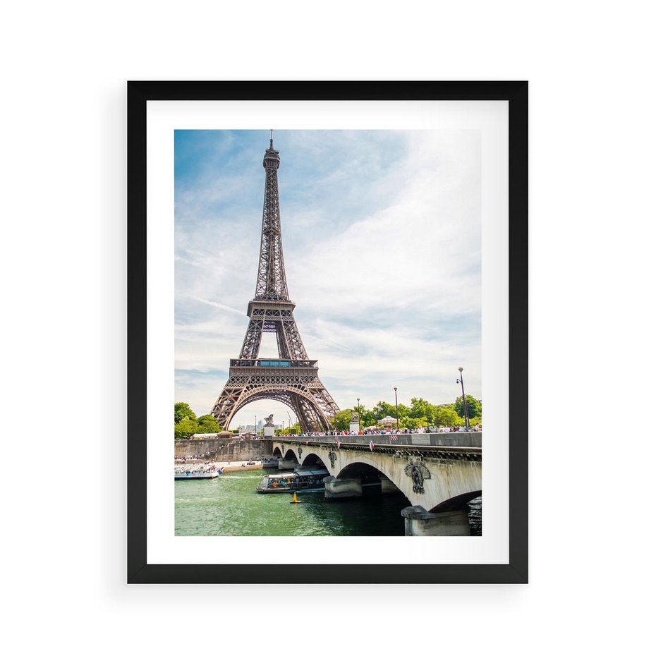 Plakat w ramie 40x50 - Ikona Romantyzmu - Eiffla, Francja - rama czarna