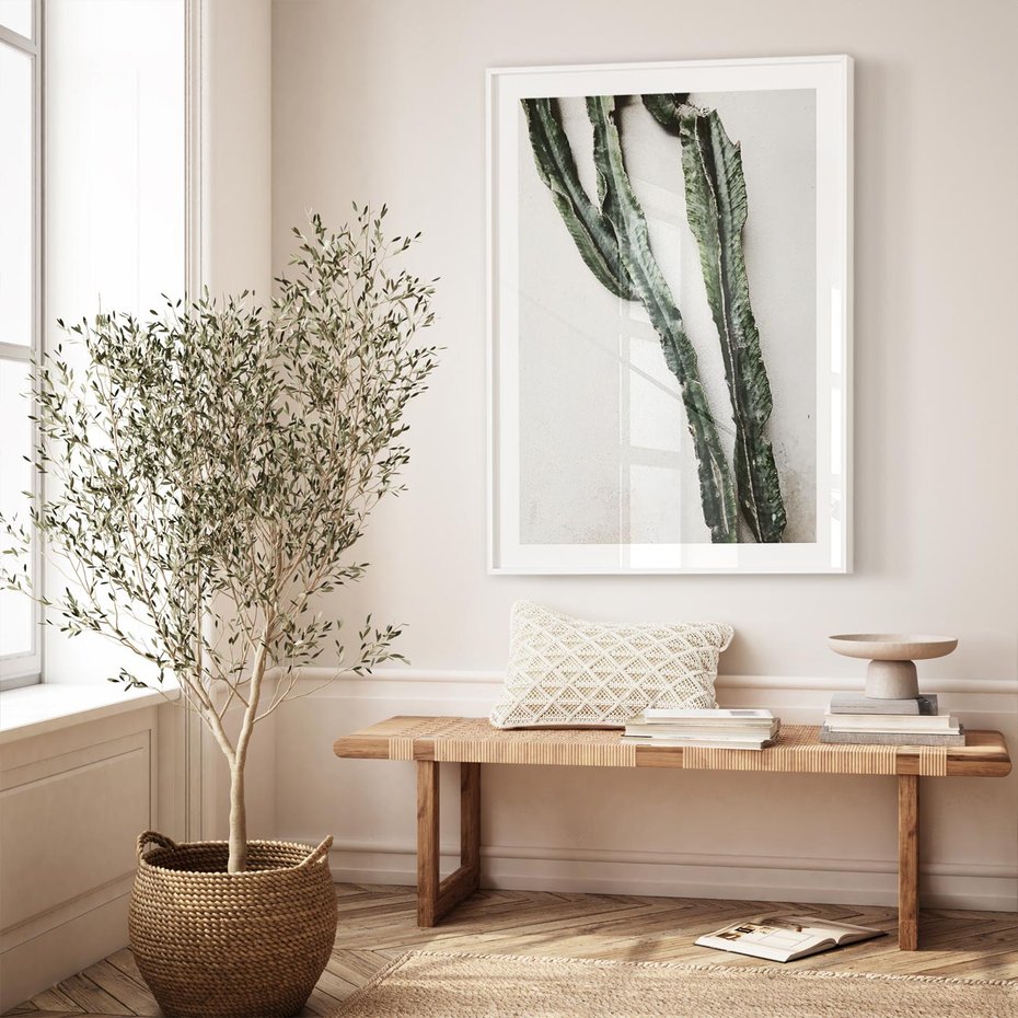 Plakat bez ramy 21x30 - Zielona Roślina z Liśćmi - zielona roślina, liście