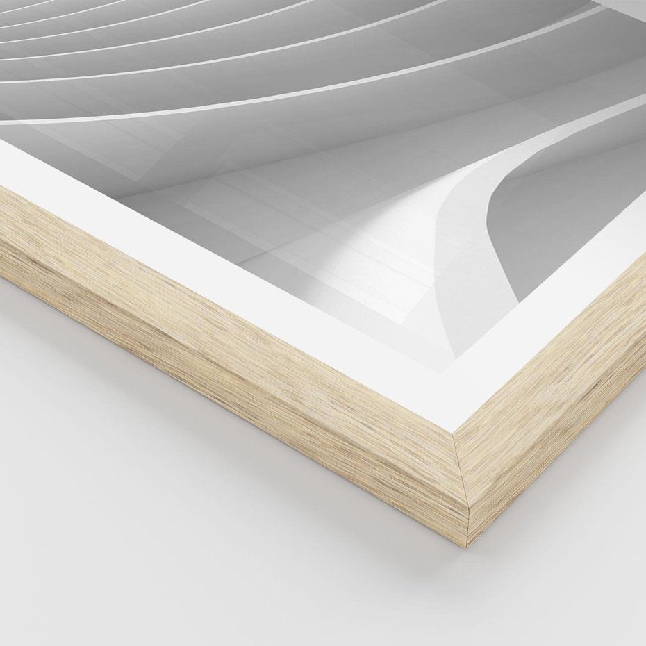 Plakat w ramie 40x50 - Geometryczna Harmonia - geometryczne, kształty - rama drewno