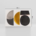 Obraz na płótnie 120x80 - Tajemnice sztuki odkryte - geometryczne półkola, kształty