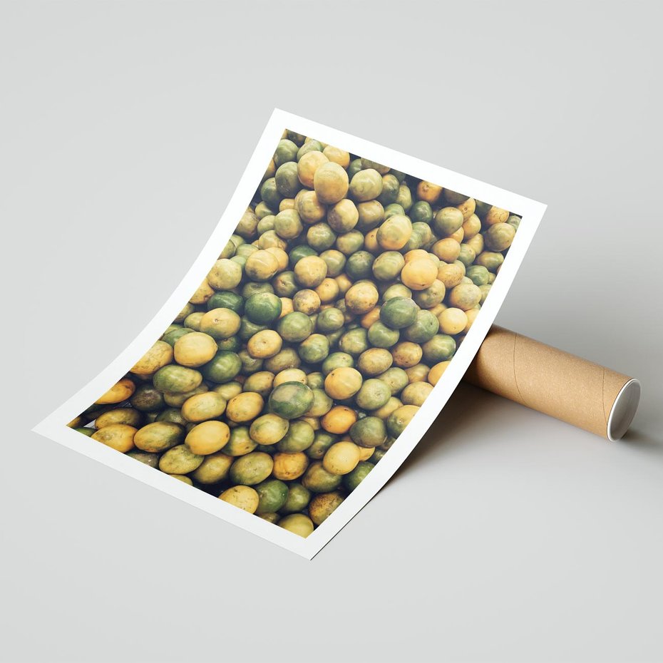 Plakat bez ramy 30x40 - Świeżość Cytrusów - cytryny, limonki