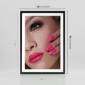 Plakat w ramie 50x70 - Usta, manicure, spa: kobieca harmonia - usta, manicure - rama czarna