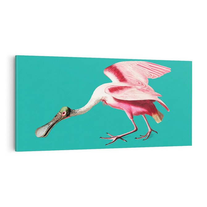 Obraz na płótnie 100x50 - Różowy Ptak Wyobraźni - różowy ptak, wyobraźnia