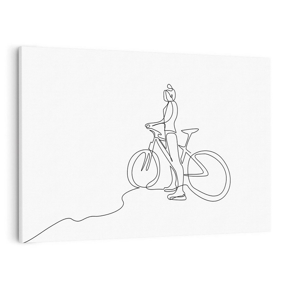 Obraz na płótnie 120x80 - Minimalistyczna Przejażdżka - szkic, minimalizm