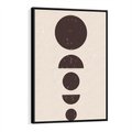 Obraz w ramie 50x70 - Migocące Granice - mid century styl, nowoczesna grafika - rama czarna