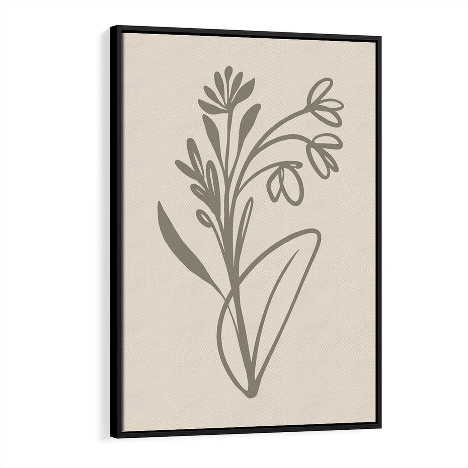 Obraz w ramie 70x100 - Kwiatowe Spektrum - nowoczesny plakat, subtelna sztuka - rama czarna