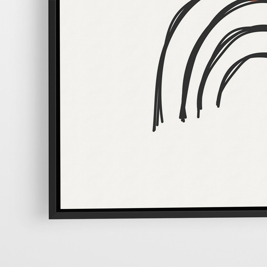 Obraz w ramie 70x100 - Lustrzane Widzenie - koło, boho styl - rama czarna