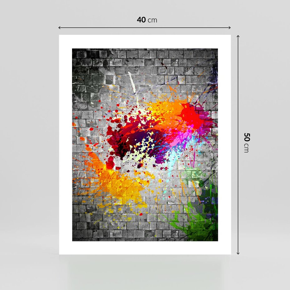 Plakat bez ramy 40x50 - Ekspresja Graffiti - farba, graffiti