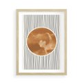 Plakat w ramie 50x70 - Eteryczne Krągłe Echa - boho obraz, geometria - rama drewno