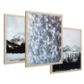 Zestaw obrazy w ramie 40x50 galeria - Zima, góry, śnieg, szron - rama drewno