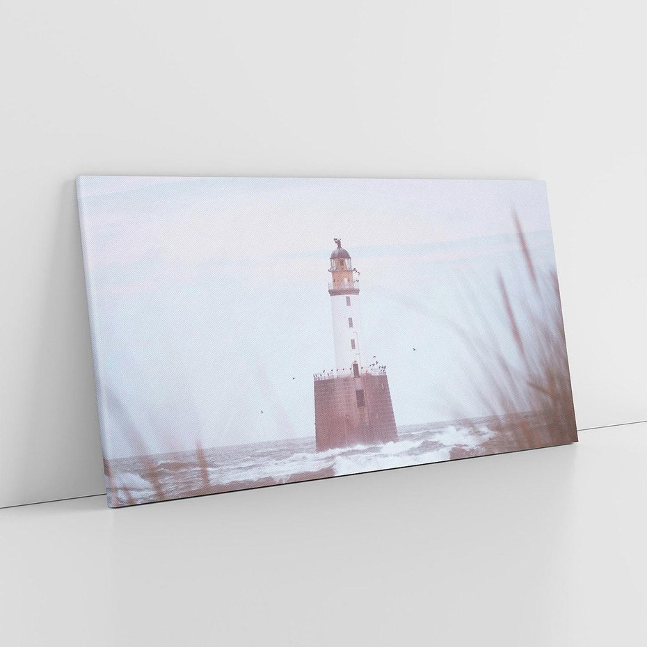 Obraz na płótnie 120x60 - Magiczna Aura - latarnia, mgła