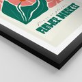 Plakat w ramie 50x70 - Retro Inspiracja - minimalistyczna kwiatowa kompozycja, pastelowe kolory - rama czarna