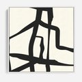 Obraz w ramie 50x50 - Impresje Wymiaru - linie, abstrakcja - rama biała