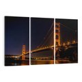 Obraz na płótnie 120x80 - Golden Gate nocą - USA - Golden Gate, noc