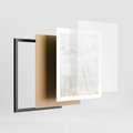 Plakat w ramie 40x50 - Jasna Delikatność: Fotografia Suchych Traw - suche trawy, jasna fotografia - rama czarna