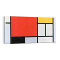 Obraz na płótnie 140x70 - "Composition with Red, Yellow, Blue, and Black" (1921), Piet Mondrian - Reprodukcja - reprodukcja, obraz na płótnie