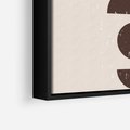Obraz w ramie 50x50 - Migocące Granice - mid century styl, nowoczesna grafika - rama czarna