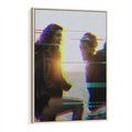 Obraz w ramie 80x120 - Taniec tęsknot - zdjęcie w stylu retro, dodane kolorowe akcenty - rama drewno