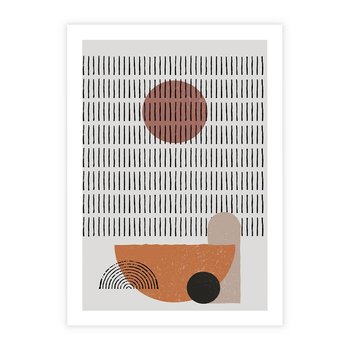 Plakat bez ramy 50x70 - Symetria w Stylu Mid-Century - minimalistyczny obraz, mid-century styl