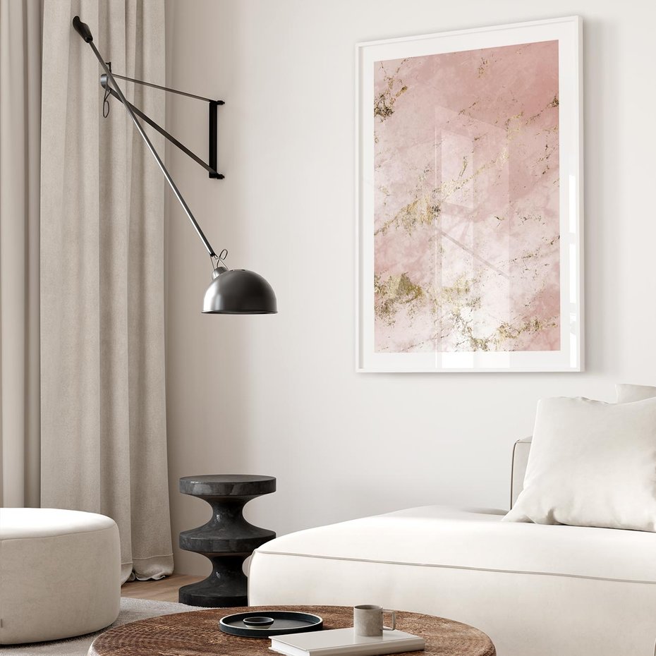 Plakat bez ramy 21x30 - Piękno w Szczegółach - marmur, złoto