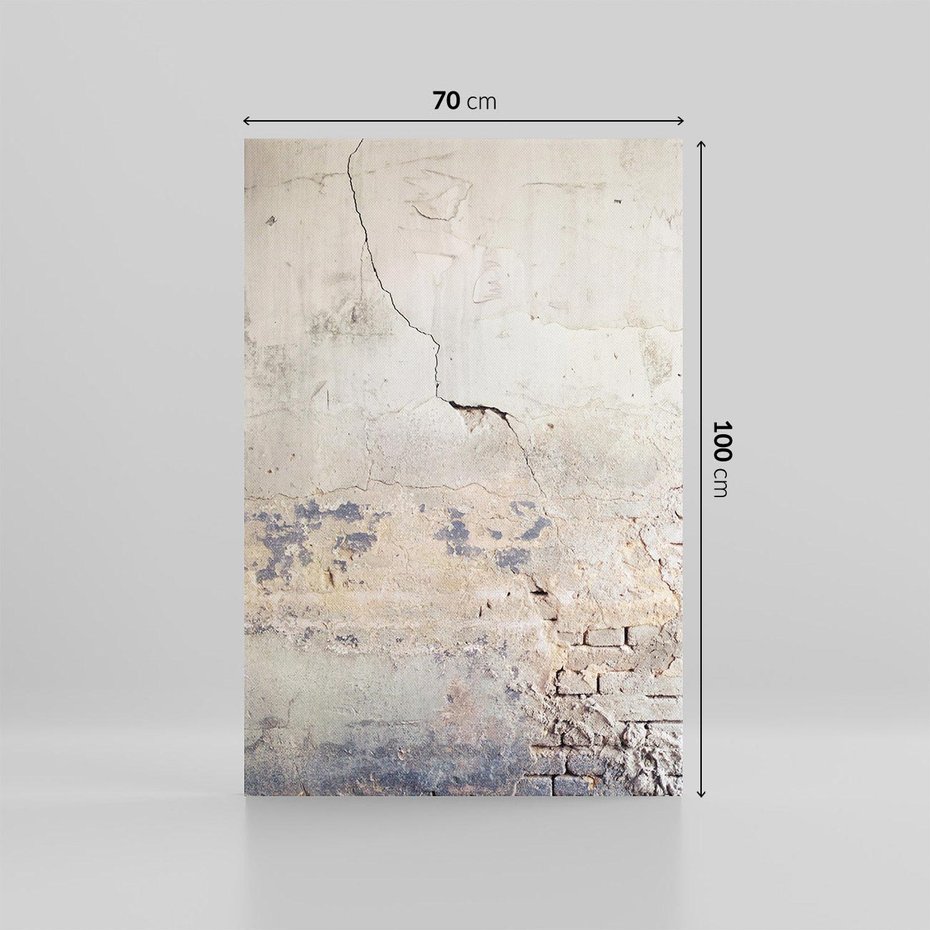 Obraz na płótnie 70x100 - Surowość ściany z betonu - ściana, beton