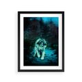 Plakat w ramie 30x40 - Siła i wdzięk natury - wilk, husky - rama czarna
