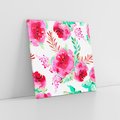Obraz na płótnie 50x50 - Delikatna Akwarela - kwiaty, akwarela