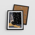 Plakat w ramie 40x50 - Formy Szarości - ciemny, mroczny plakat - rama czarna