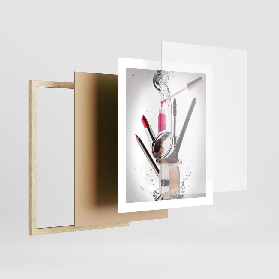 Plakat w ramie 40x50 - Moda, makijaż i relaks - moda, makijaż - rama drewno