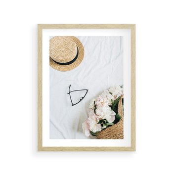 Plakat w ramie 30x40 - Urok Kobiecej Fotografii - kompozycja kobieca, fotografia - rama drewno
