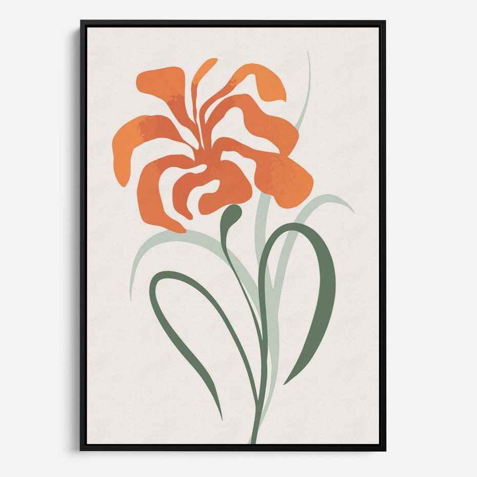 Obraz w ramie 70x100 - Kwiatowe Harmonie - kwiat, sztuka nowoczesna - rama czarna