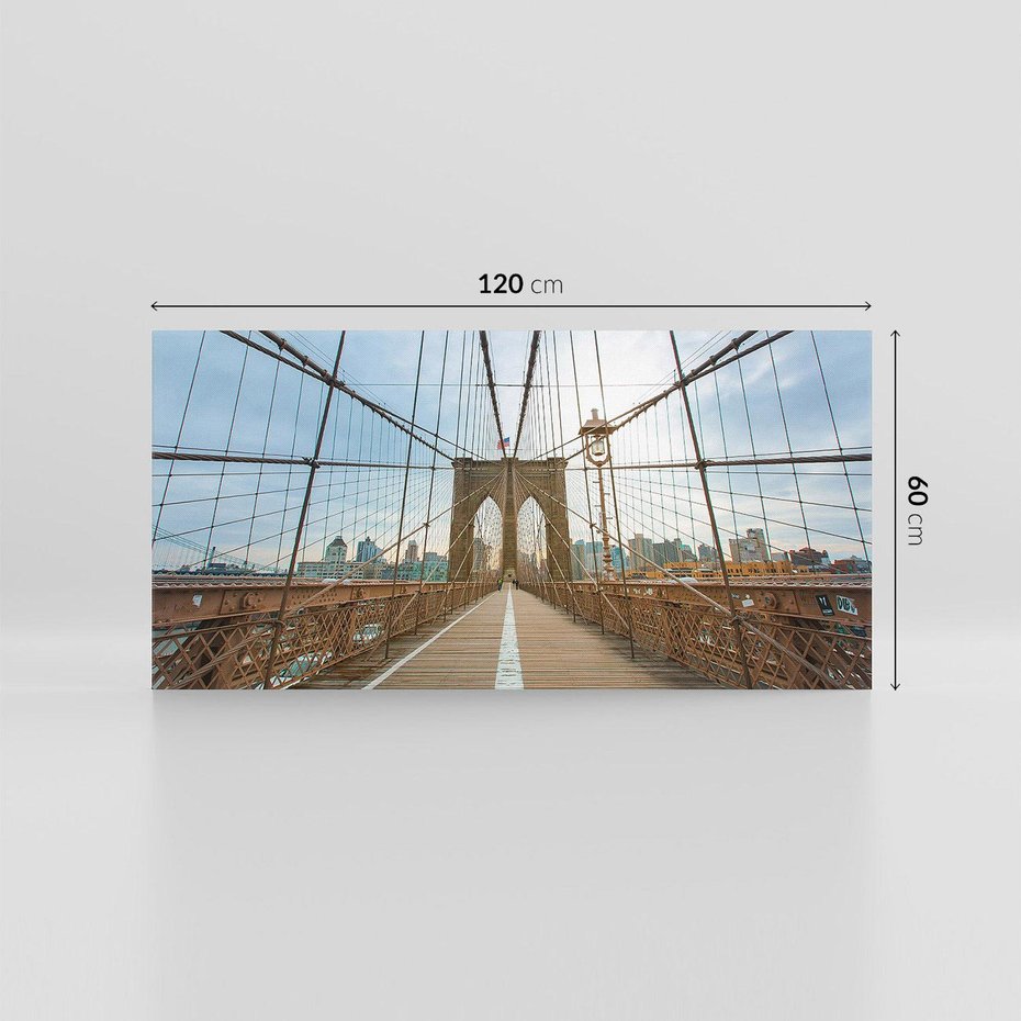 Obraz na płótnie 120x60 - Duch Manhattanu - most, Nowy Jork