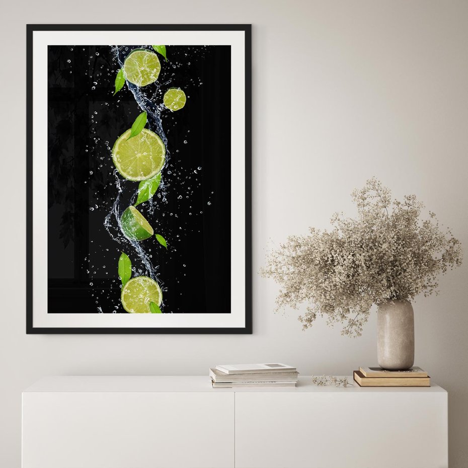 Plakat bez ramy 40x50 - Świeżość Cytrusów - limonki, cytryny