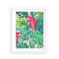 Plakat w ramie 40x50 - Egzotyczna Przygoda - tropikalne, liście - rama biała