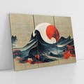 Obraz na płótnie 120x80 - Requiem dla marzeń - sztuka japońska, fale oceanu