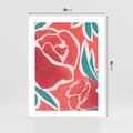 Plakat bez ramy 30x40 - Rozkwitające Kształty - nowoczesny plakat, abstrakcyjne róże
