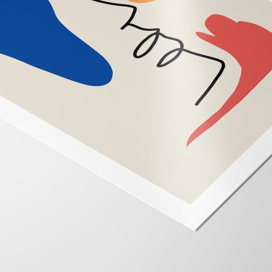 Plakat bez ramy 50x70 - Rozbijające Symfonie Form - abstrakcyjny obraz, przypomina twarz