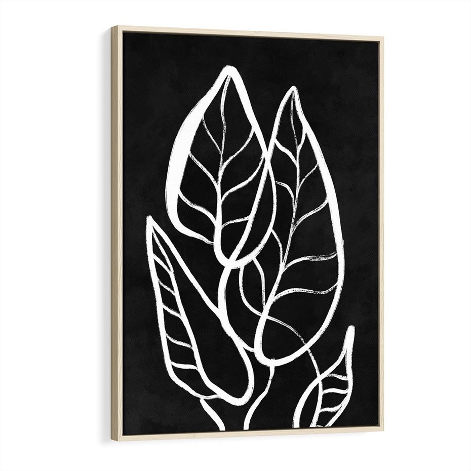 Obraz w ramie 80x120 - Lustrzane Odbicie - mroczna sztuka, minimalizm - rama drewno