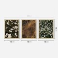 Zestaw obrazy w ramie 50x70 galeria - Boho, kwiaty, suche, trawy - rama drewno