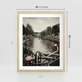 Plakat w ramie 40x50 - Miasto na Wodzie - holenderskie kanały, amsterdam - rama drewno
