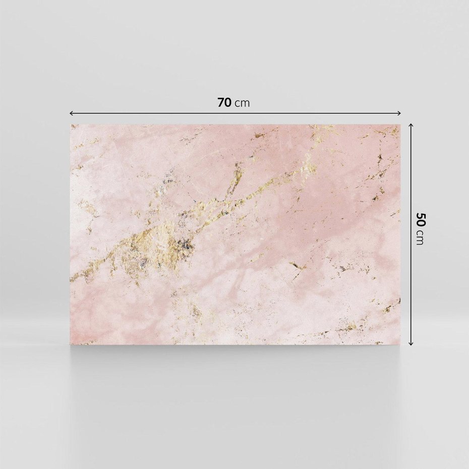 Obraz na płótnie 70x50 - Piękno w Szczegółach - marmur, złoto