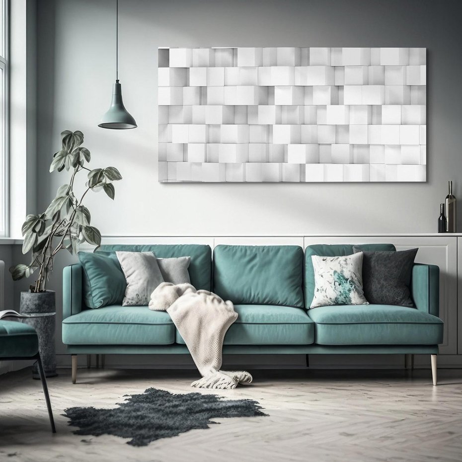 Obraz na płótnie 140x70 - Gra form i kolorów - 3D, abstrakcja