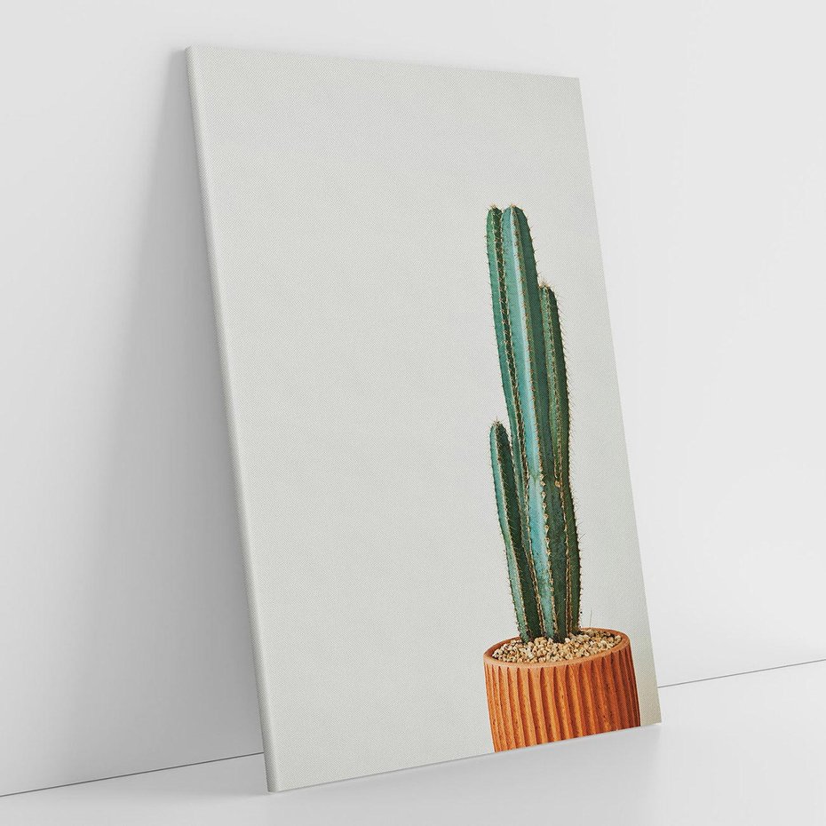 Obraz na płótnie 80x120 - Zieleń i Subtelność - kaktusy, liście
