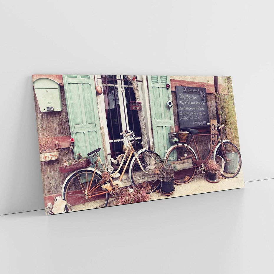 Obraz na płótnie 140x70 - Romantyczny rowerowy spacer po Prowansji - Prowansja, rower