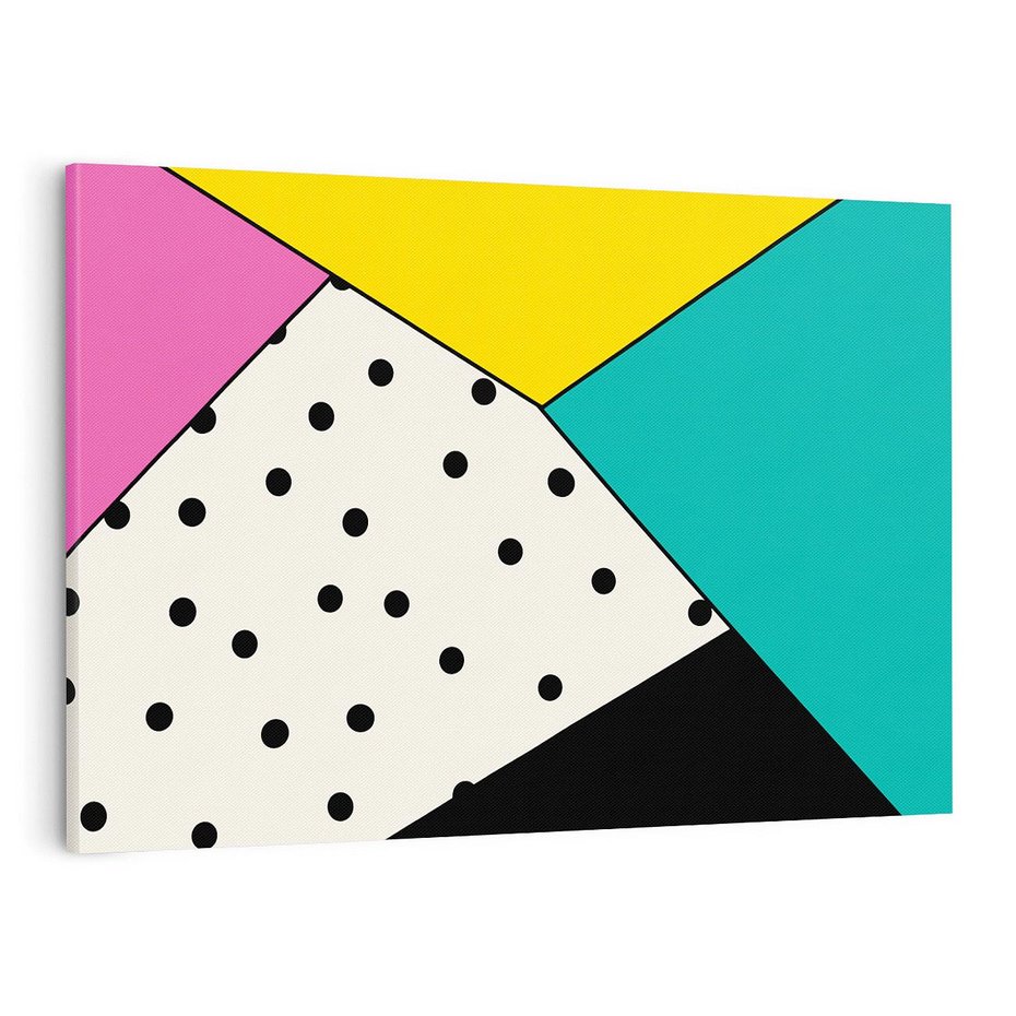 Obraz na płótnie 100x70 - Wesołe Geometryczne Kształty - geometryczne kształty, abstrakcja